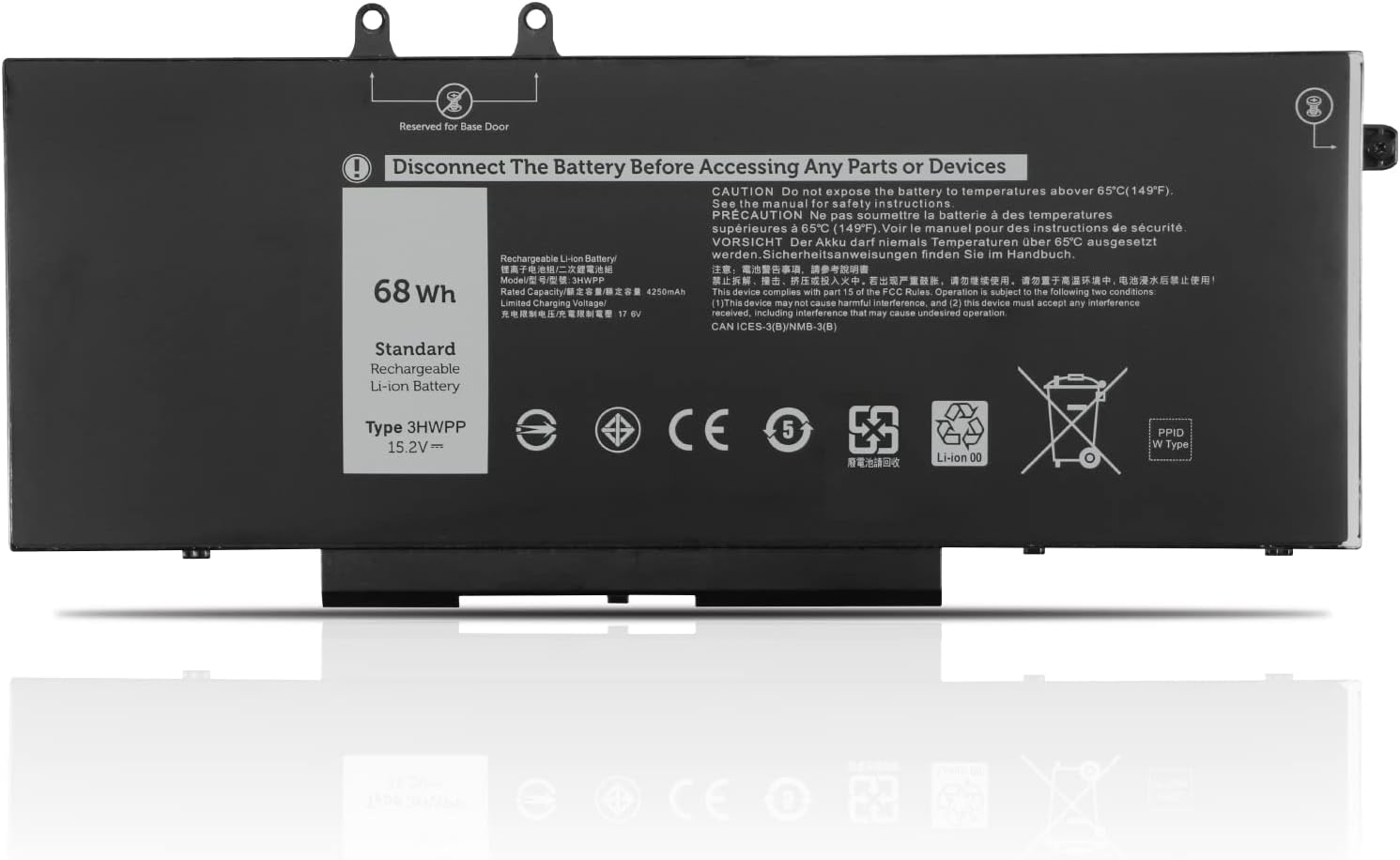 3HWPP Dell Precision 3541 3550 3551 Inspiron 17 7706 15 7500 7506 2 in - 1 black. Edition Ersatz Akku
