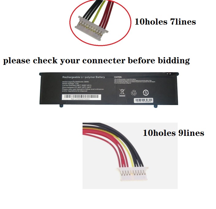 6970290P Microtech CoreBook R5 CB15SH3A 5000mAh 10PIN 7lines Ersatz Akku