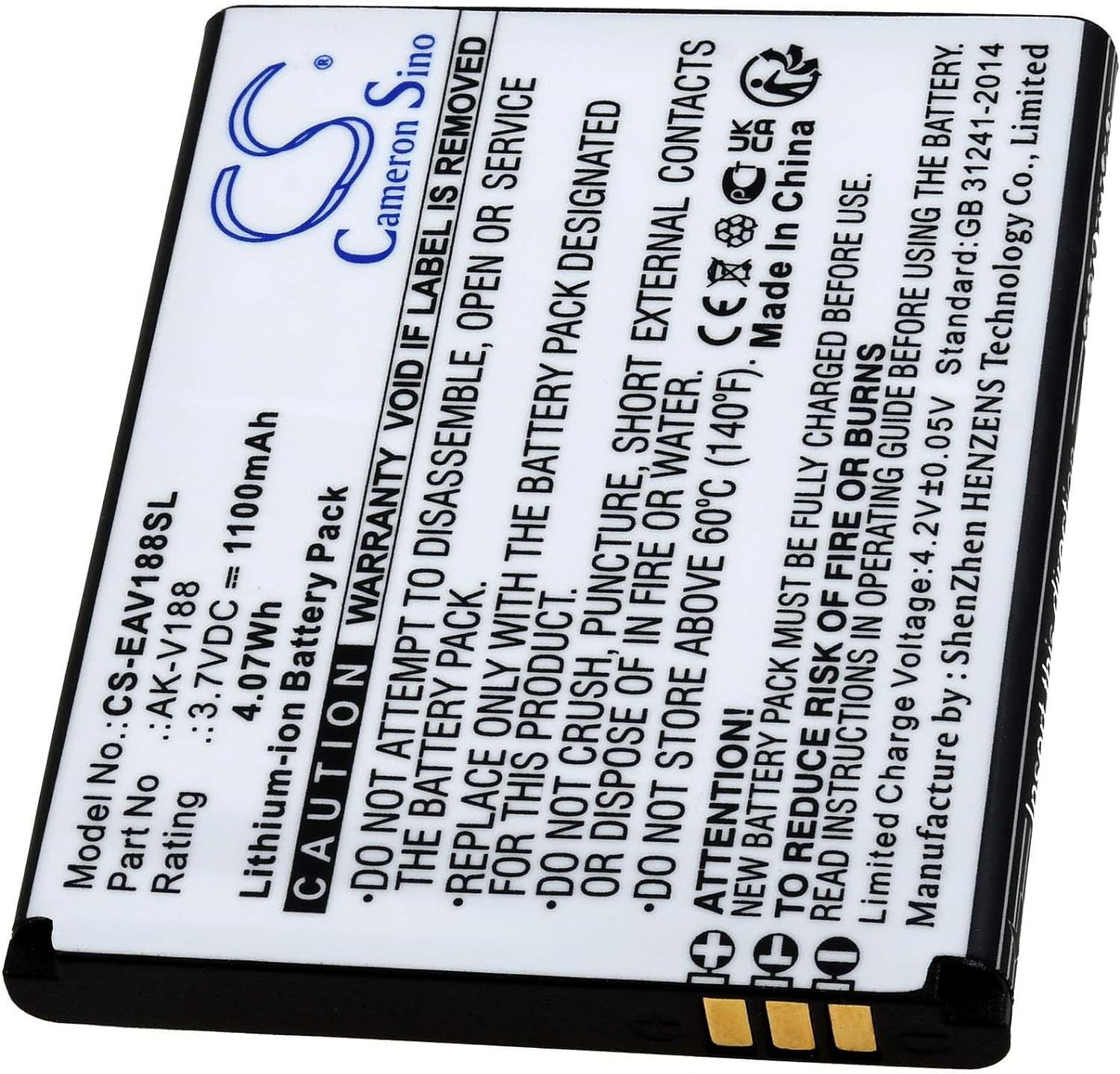 3,7V Li-Ion Emporia Touch Smart TouchSmart AK-V188 AKV188 Ersatz Akku
