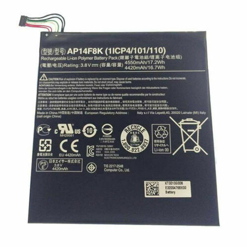 AP14F8K 1ICP4/101/110 Acer Iconia Tab A1-850 B1-810 B1-820 W1-810 Ersatz Akku