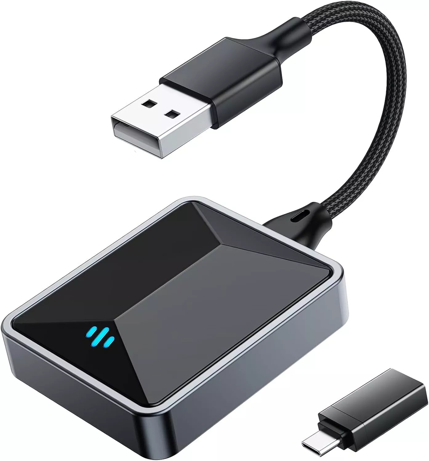 2 in 1 Wireless CarPlay Adapter USB BT Dongle Box for Apple CarPlay Android Auto Ersatz Akku