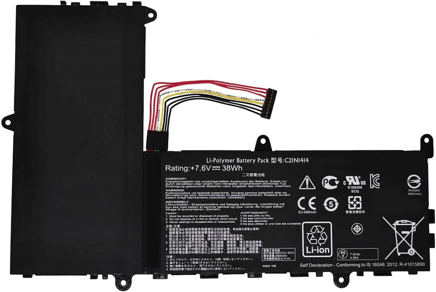 C21N1414 ASUS EeeBook F205TA F205TA-1A F205TA-1B C21PQ91 0B200-0124000 Ersatz Akku - zum Schließen ins Bild klicken