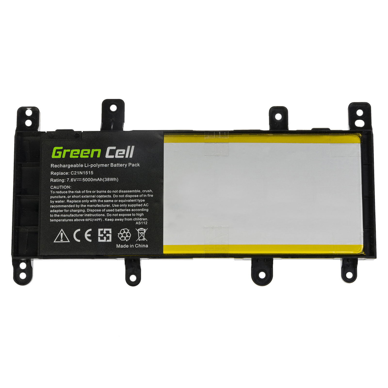 5Ah 7,6V 5000mAh 0B200-01800100 C21N1515 C21PQ9C Asus X756 Ersatz Akku