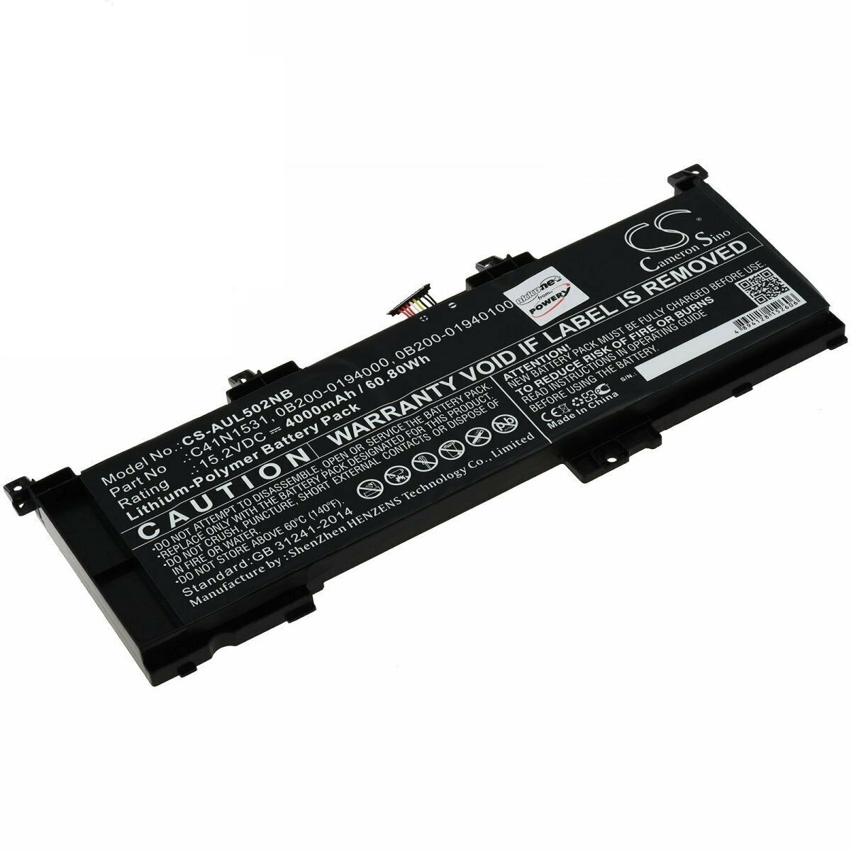 Asus GL502VY-DS71 GL502VY-DS74 Rog GL502VS GL502VT Rog Strix GL502VS C41N1531 0B200-01940100 Ersatz Akku - zum Schließen ins Bild klicken