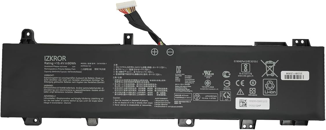 C41N1906-1 ASUS TUF Gaming A15 FA506 FA506II FA506QR 2021 F15 FX506 FX506H FX506L A17 FA706 FA706II FA706IU Ersatz Akku