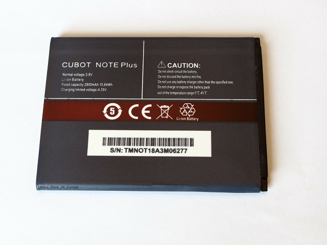 2800mAh Cubot note plus Ersatz Akku