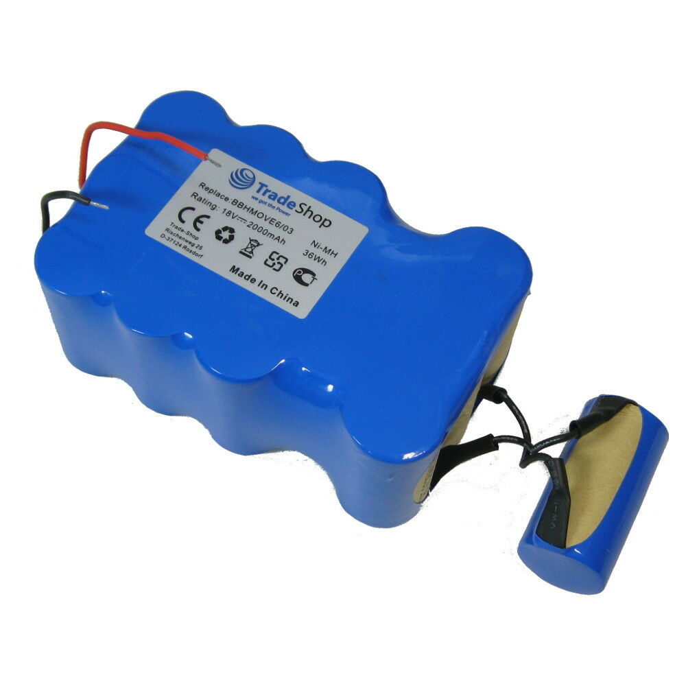 18V 2000mAh Ni-MH Bosch BBHMOVE4 BBHMOVE6 03 Ersatz Akku