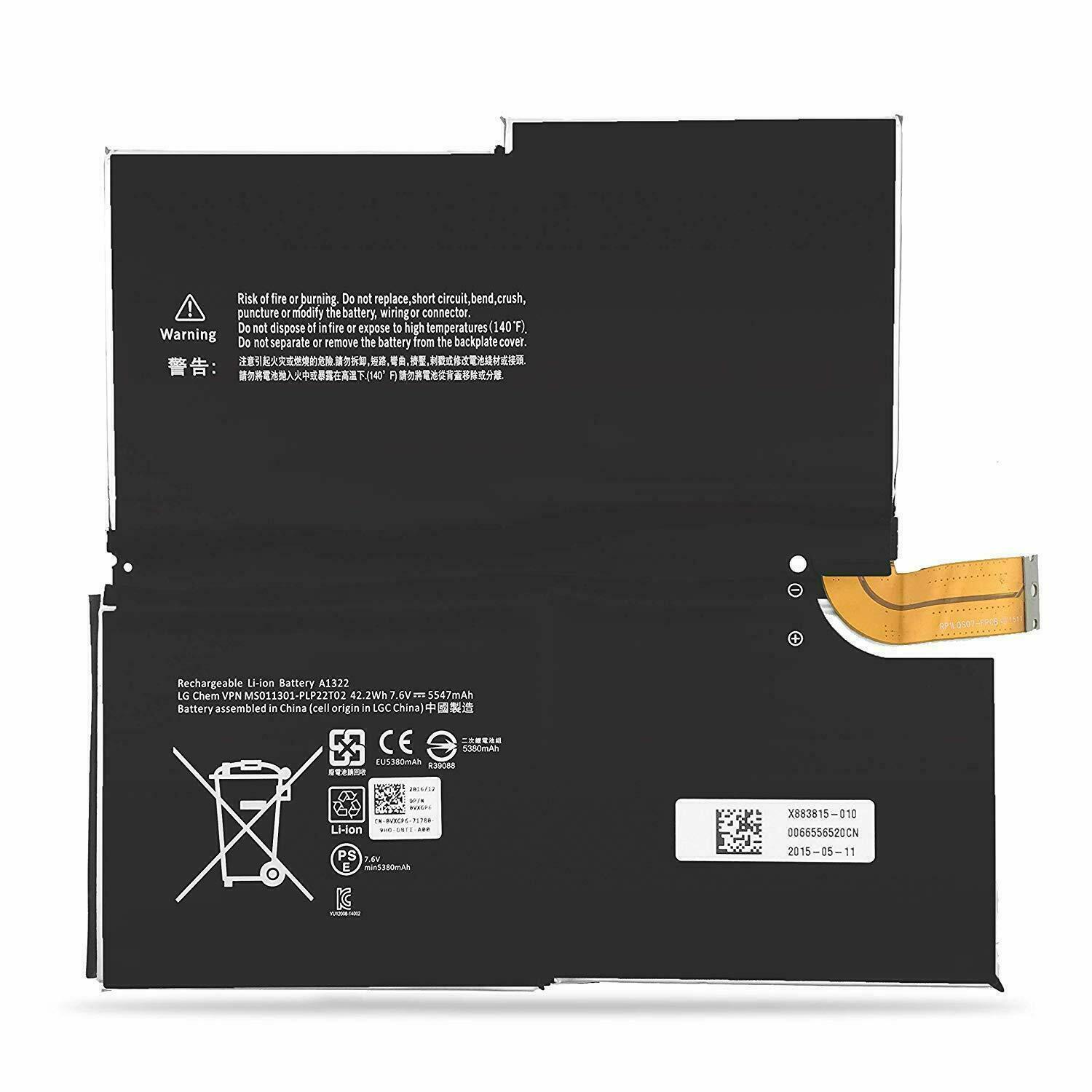 G3HTA005H Microsoft Surface Pro 3 1631 1577-9700 Tablet G3HTA009H MS011301-PLP22T02 Ersatz Akku