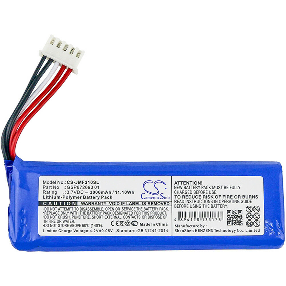 3,7V Li-Poly JBL Flip 4 Special Edition GSP872693 01-3000mAh Ersatz Akku