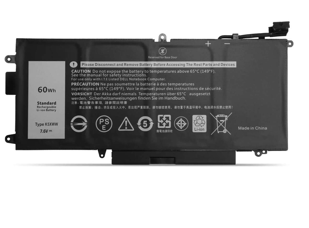 7.6V 60Wh K5XWW Dell Latitude 5289 7389 7390 E5289 P29S001 P29S002 2-in-1 Ersatz Akku