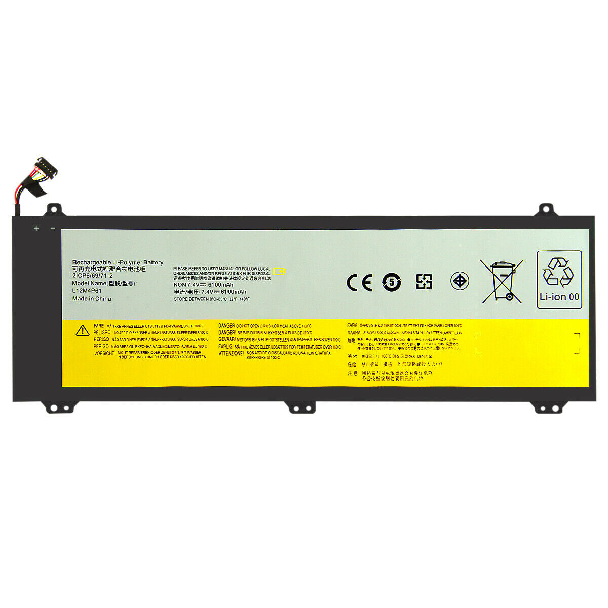 LENOVO 121500161 121500162 L12L4P61 L12M4P61 6100mAh Ersatz Akku