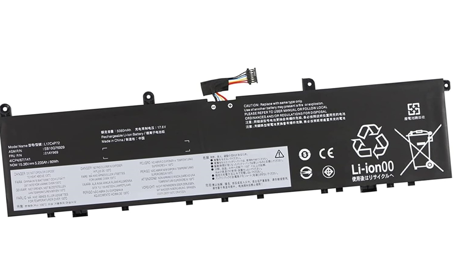 L17C4P72 Lenovo ThinkPad X1 Extreme Gen 1/ Gen 2 ThinkPad P1 Gen 1/ Gen 2 01AY968 L17M4P72 L18M4P71 Ersatz Akku