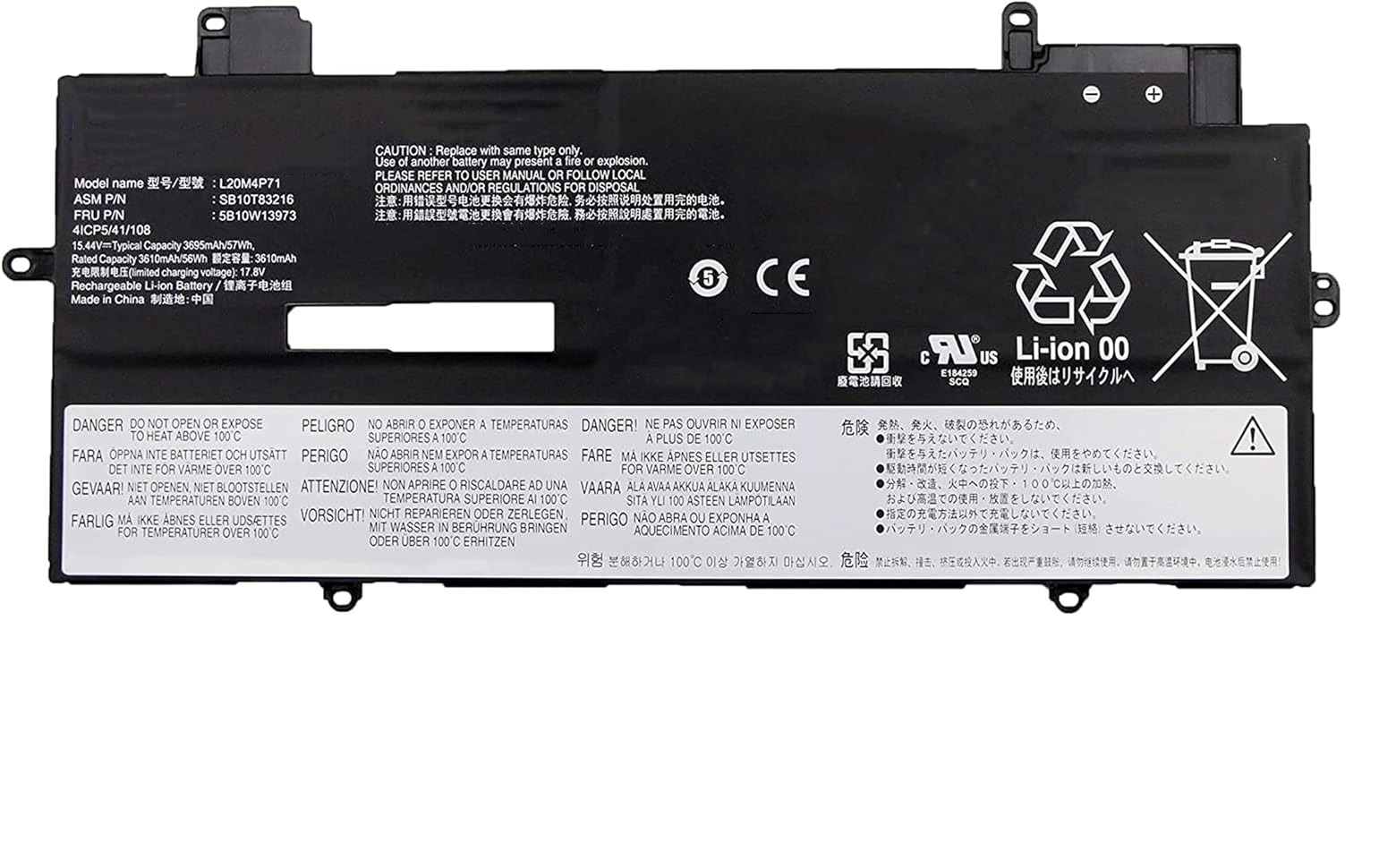 L20M4P71 Lenovo ThinkPad X1 Carbon 9th 10th Gen ThinkPad X1 Yoga 6th 7th Gen L20D4P71 L20L4P71 L20C4P71 Ersatz Akku