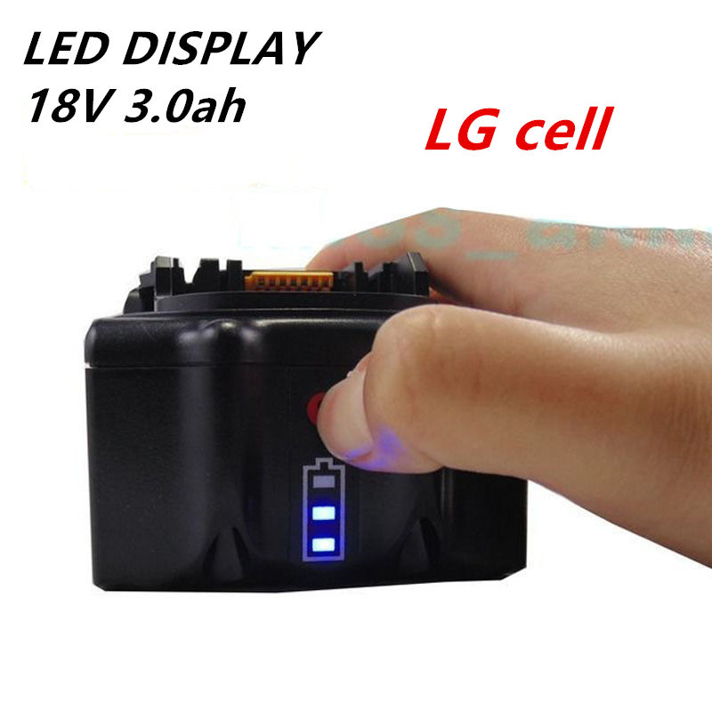 LED Makita BL1830 BL1840 Lithium Ion 3.0Ah 18V 3000MAH Ersatz Akku - zum Schließen ins Bild klicken