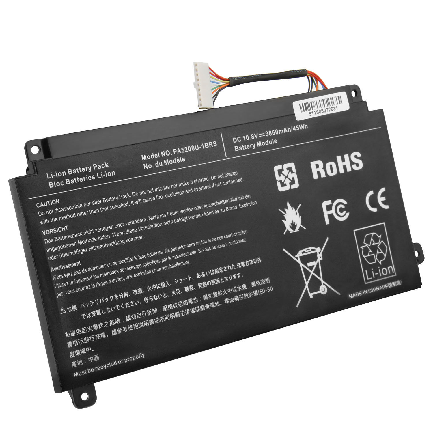 Toshiba Satellite Radius L40W-C P50W-C E45W-C L40DW-C P55W PA5208U-1BRS Ersatz Akku