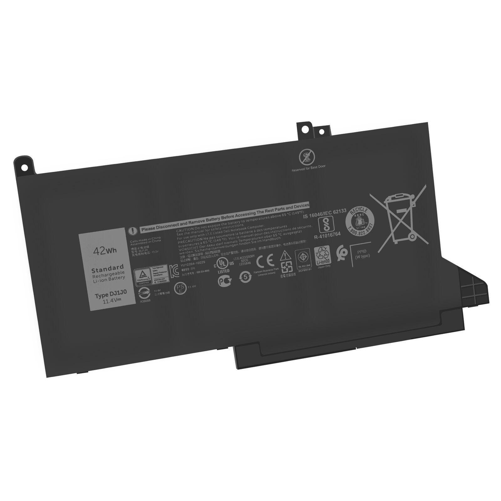 11.4V 42WH DJ1J0 PGFX4 9W9MX 451-BBZB Dell Latitude E7480 E7490 7280 Ersatz Akku