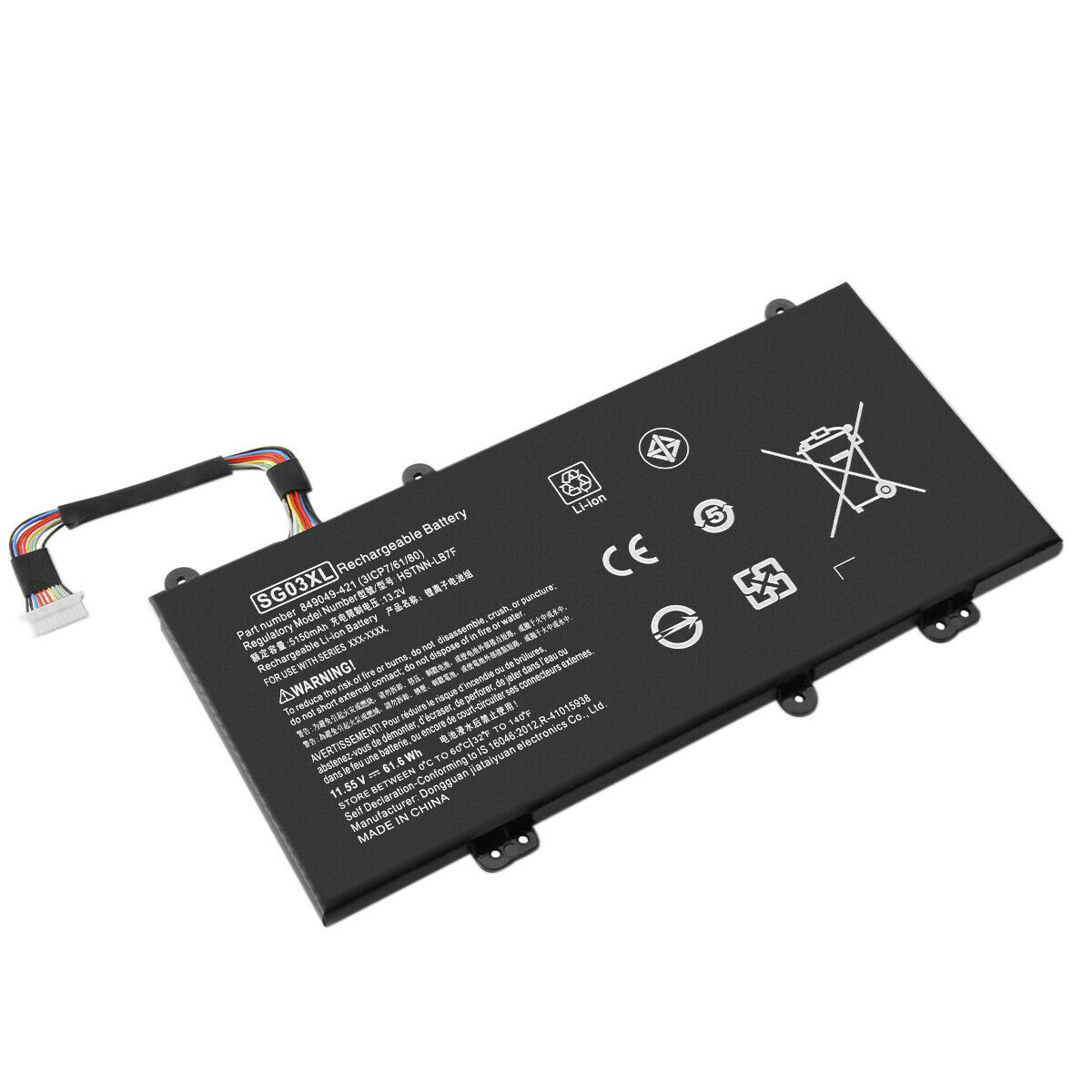 SG03XL TPN-I126 11.55V HP Envy 17-u011nr 17t-u000 m7-u109dx Ersatz Akku