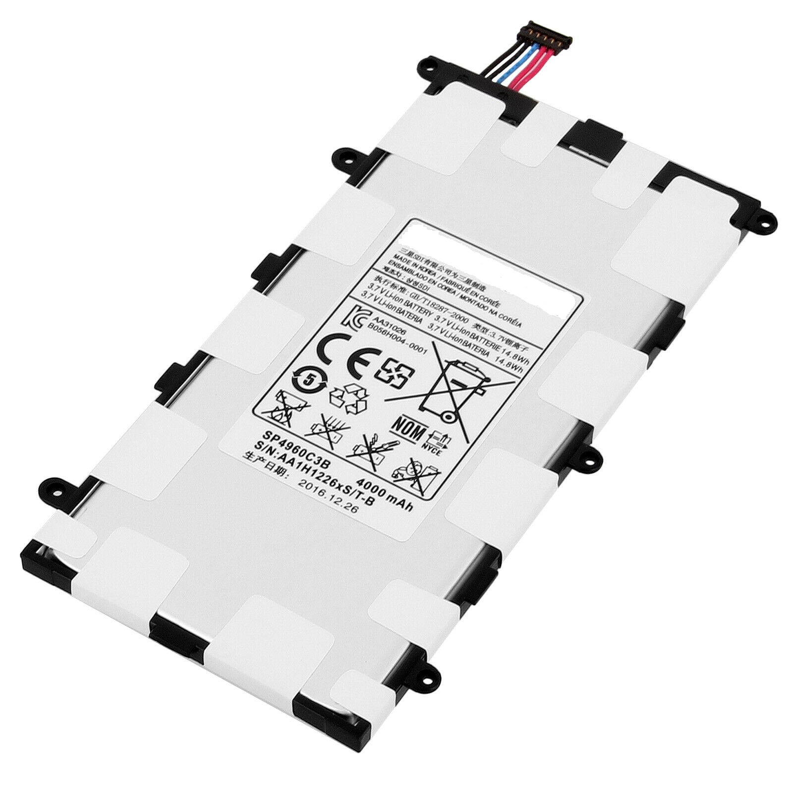 SP4960C3B Samsung Galaxy Tab 2 7.0 P3100, Tab 7.0 Plus 4000mAh 3.7V Ersatz Akku